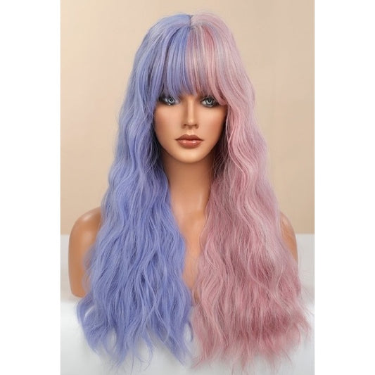 Cotton Candy Split Dye Wavy Wig
