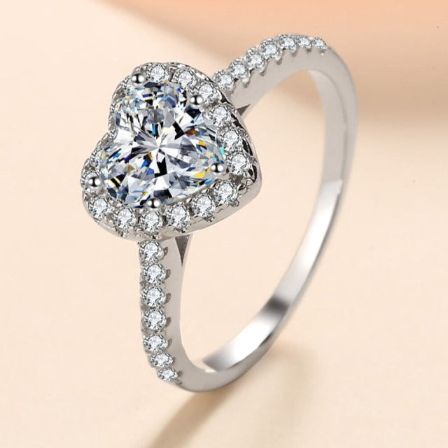 1 Carat Heart-Shaped Diamond Ring