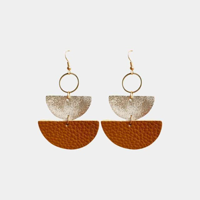 Bowl Geometric Dangle Earrings