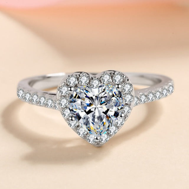 1 Carat Heart-Shaped Diamond Ring