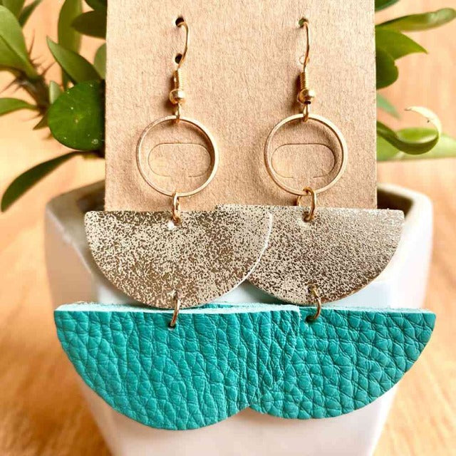 Bowl Geometric Dangle Earrings