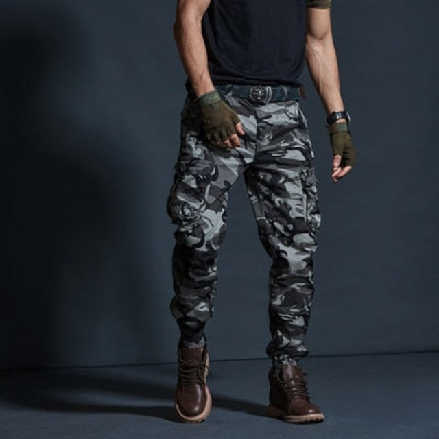 Military Style Multi-Pocket Joggers