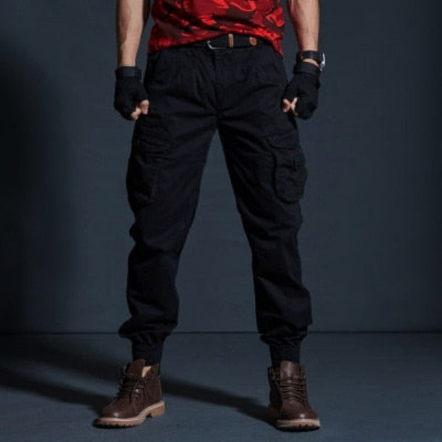 Military Style Multi-Pocket Joggers