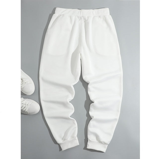 Cartoon & Letter Graphic Drawstring Waist Sweatpants