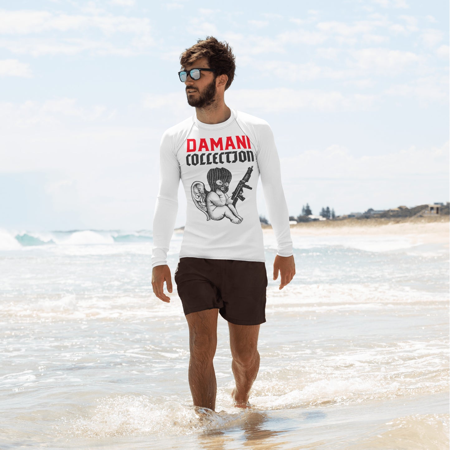 Damani Collection Men's Rash Guard Shirt