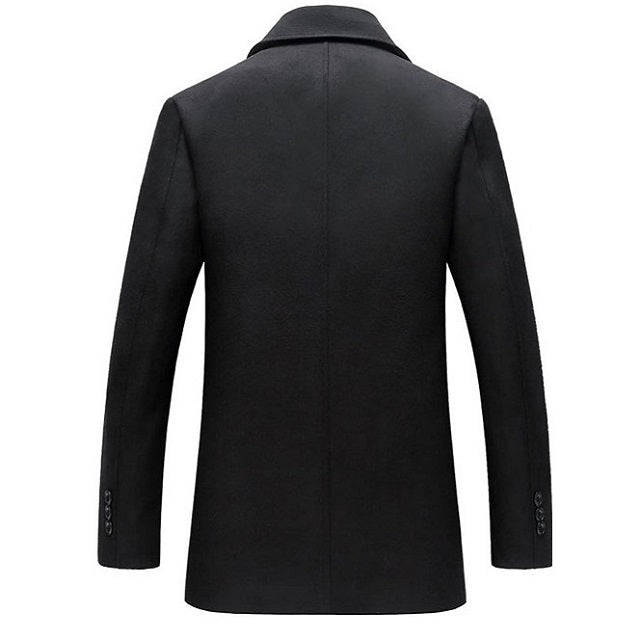 Men's Long Pocket Peacoat