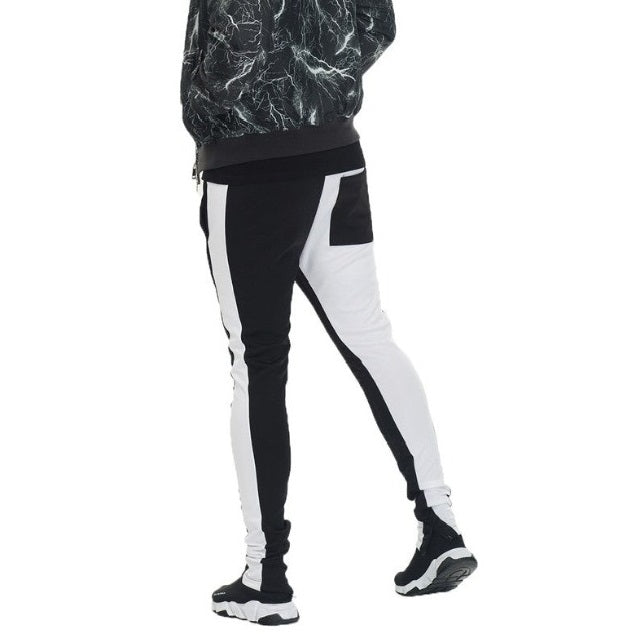 Two Tone Color Block Slim Joggers