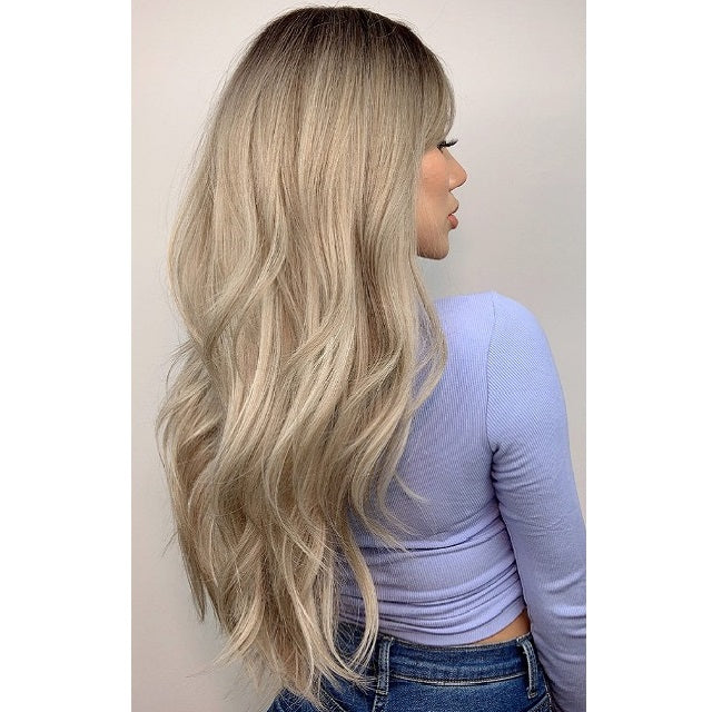 Ash Blonde Long Wavy Wig