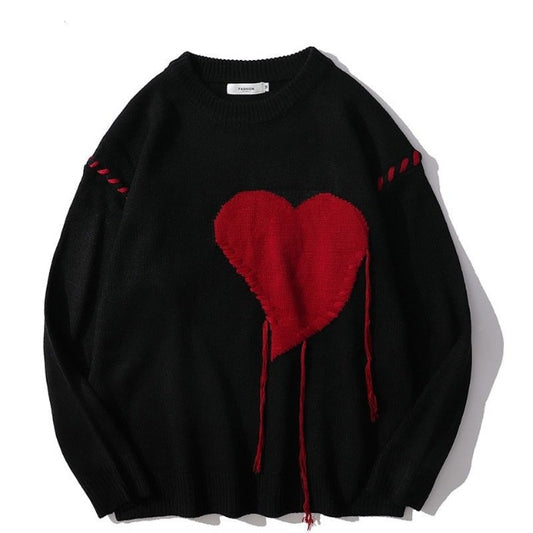 Harajuku Love Pattern Sweater