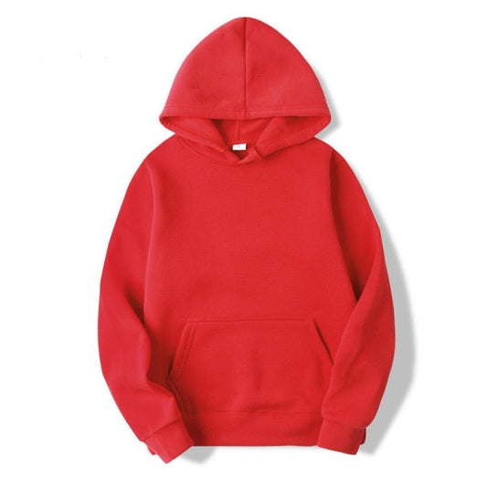 Pullover Solid Color Hooded Sweatshirt