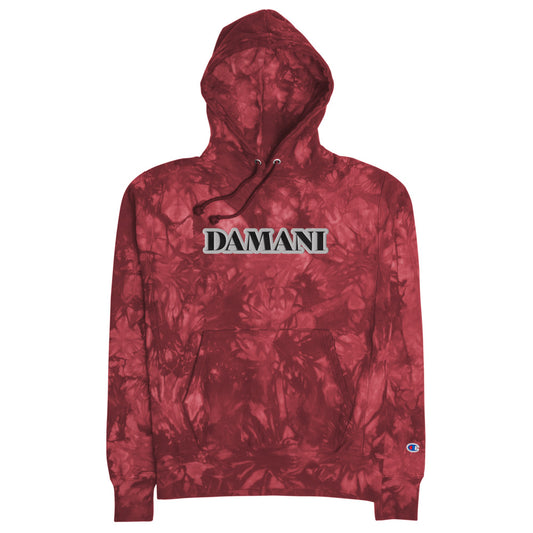 Damani Champion tie-dye hoodie