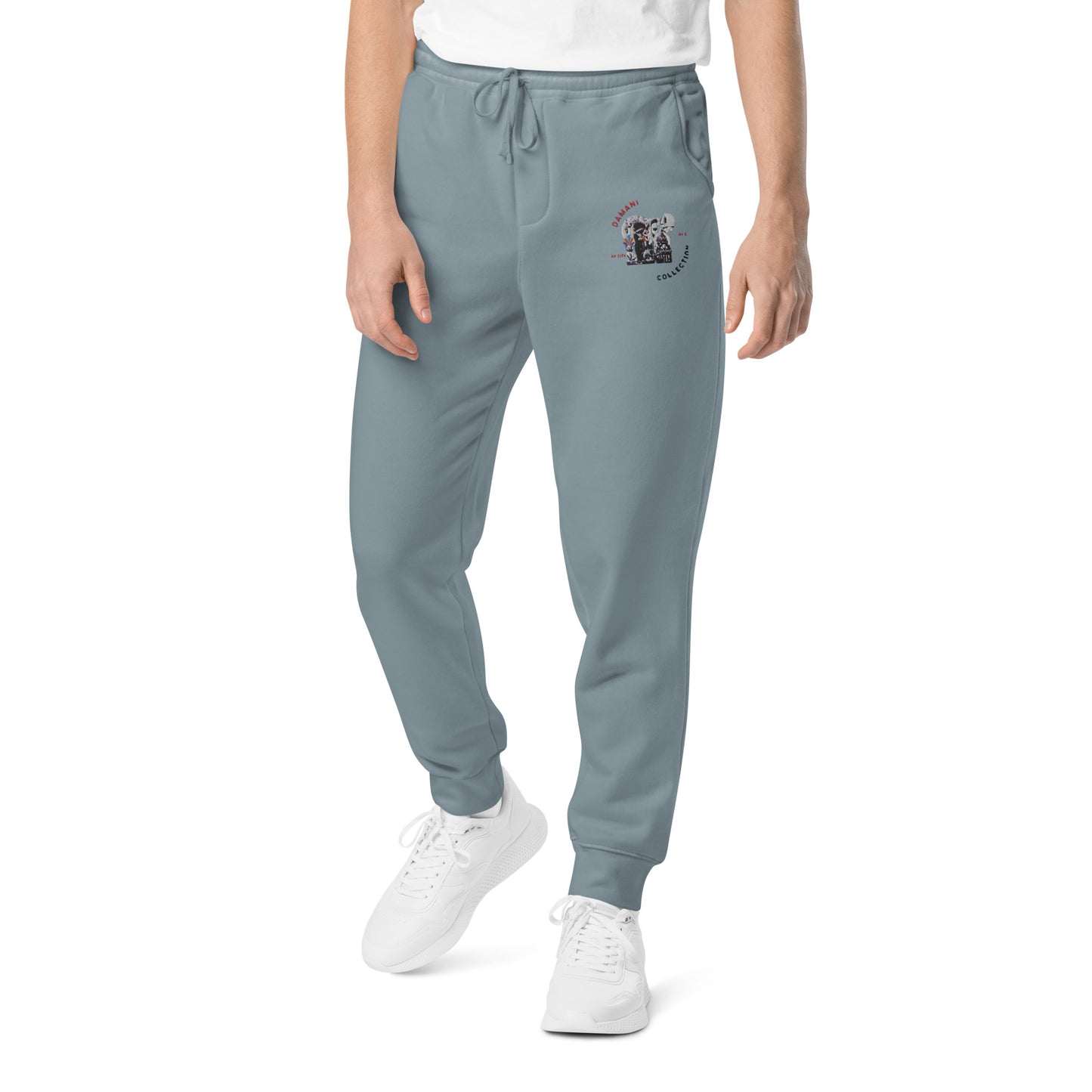 Damani Brand Abstract Moon Pigment-Dyed Sweatpants