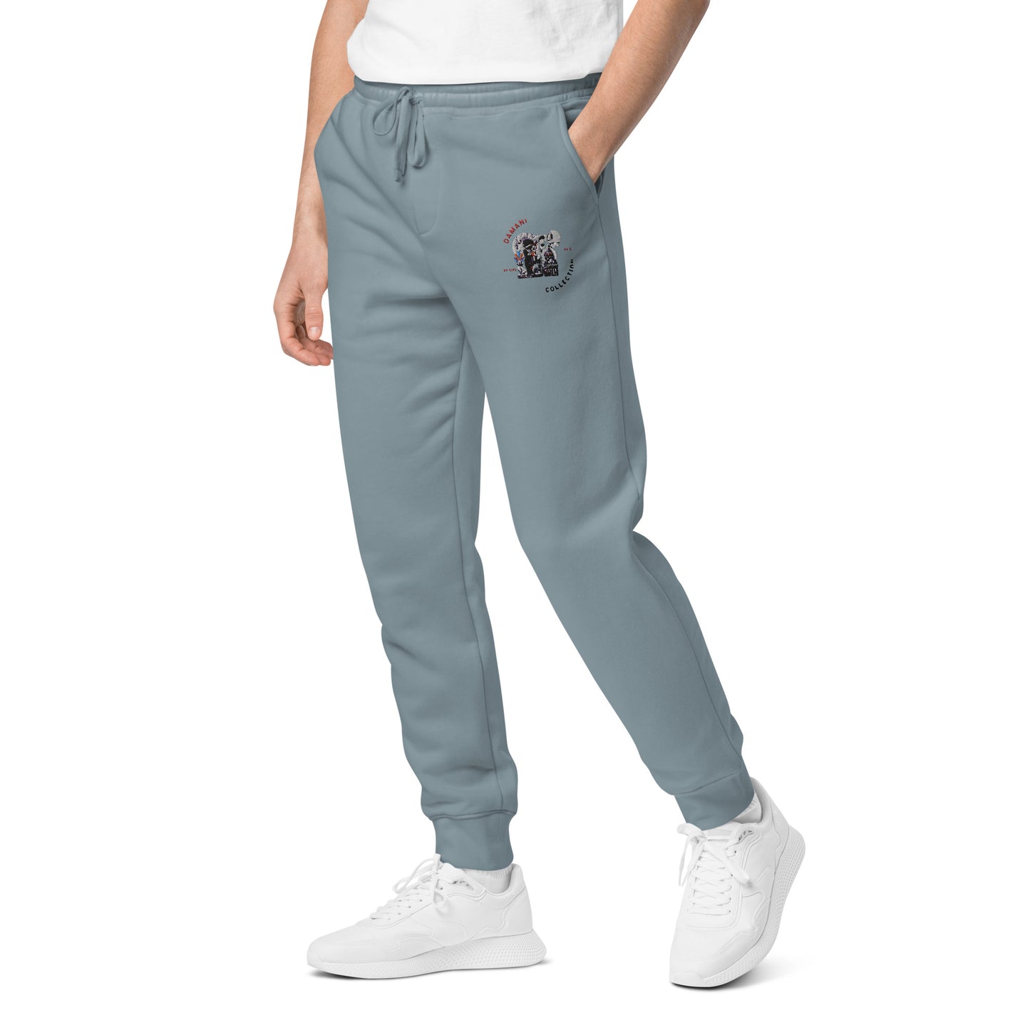 Damani Brand Abstract Moon Pigment-Dyed Sweatpants