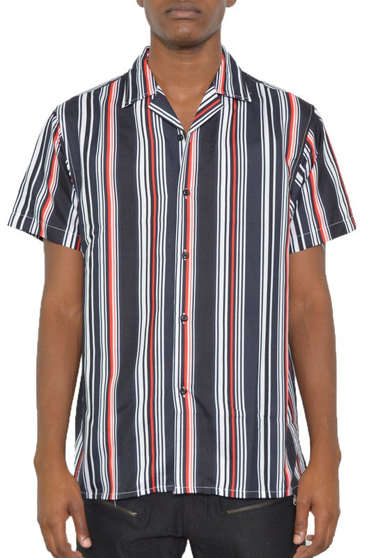 Drip Short Sleeve Button Down Shirt