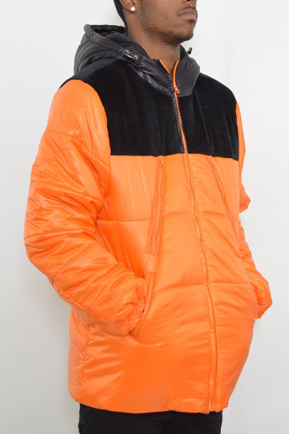 Men's Padded Puffer Hooded Jacket