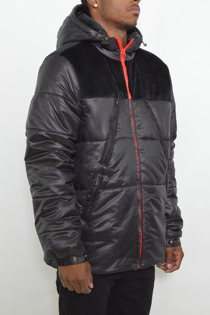 Men's Padded Puffer Hooded Jacket