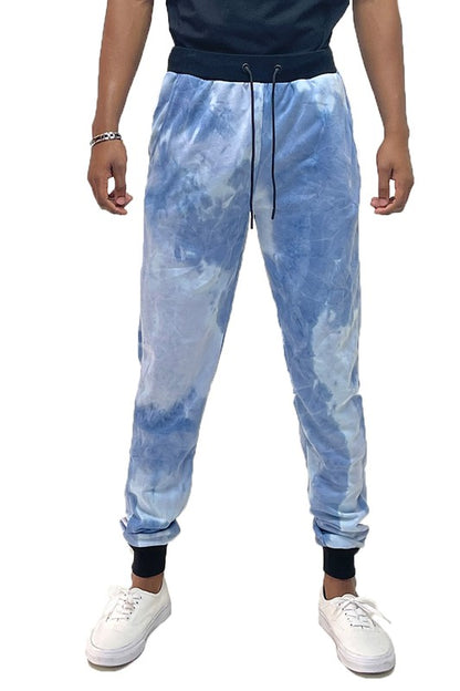 COTTON TYE DYE SWEAT PANTS