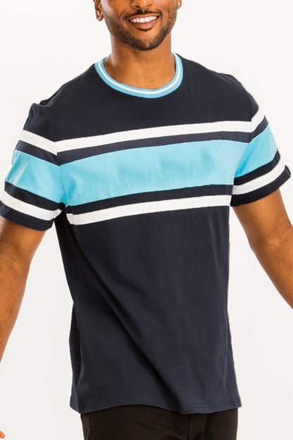 Cotton Three Striped T-Shirt