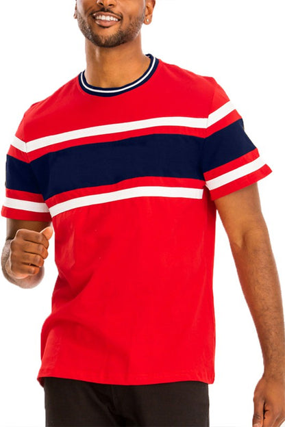 Cotton Three Striped T-Shirt