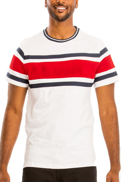 Cotton Three Striped T-Shirt