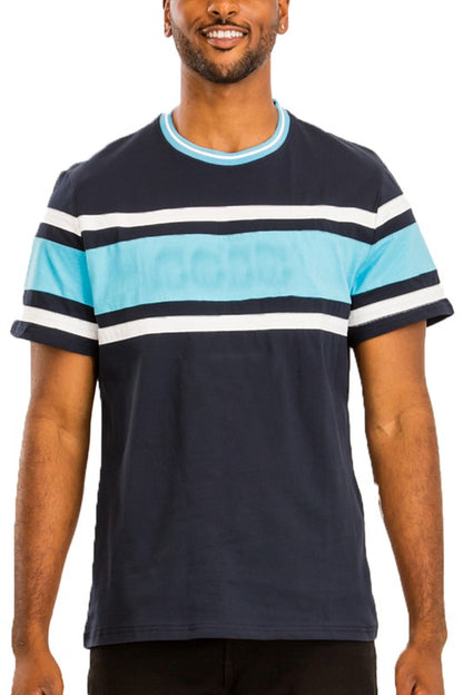 Cotton Three Striped T-Shirt