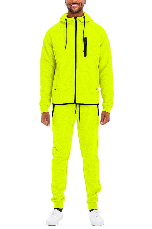 Dynamic Active Solid Color Tech Suit