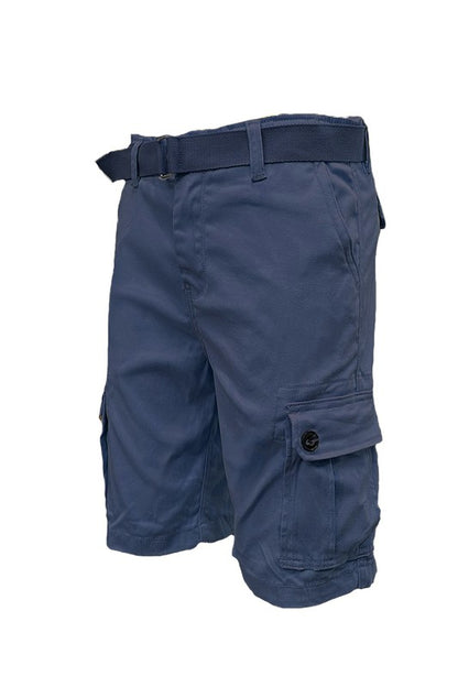 Men's Belted Cargo Shorts with Belt