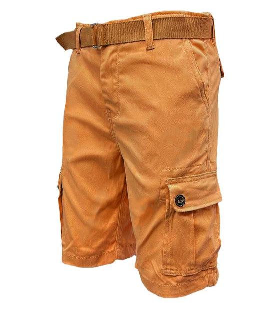 Men's Belted Cargo Shorts with Belt