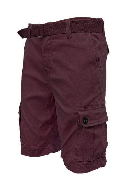 Men's Belted Cargo Shorts with Belt