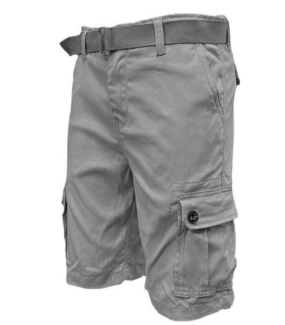 Men's Belted Cargo Shorts with Belt