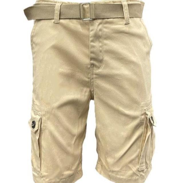 Men's Belted Cargo Shorts with Belt