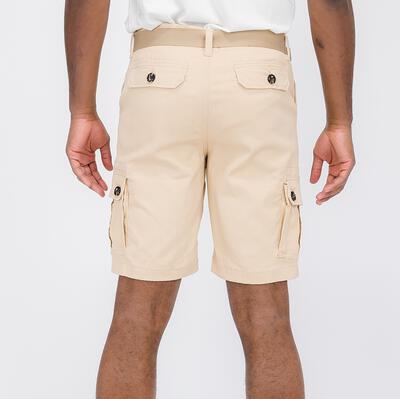 Men's Belted Cargo Shorts with Belt