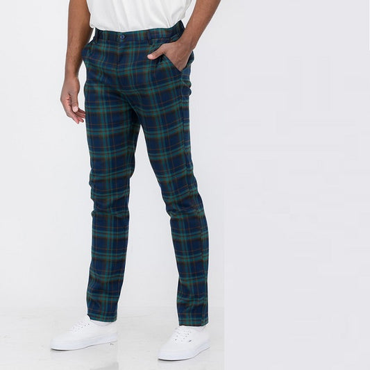 Men's Plaid Trouser Pants