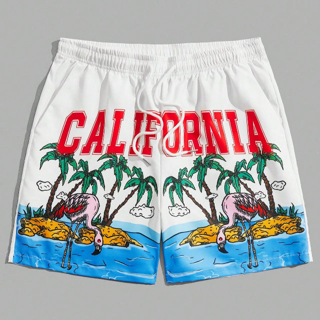 Men's Palm Tree Printed Shorts