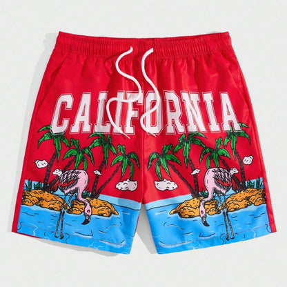 Men's Palm Tree Printed Shorts