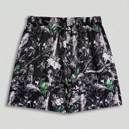 Men's Slogan Graphic Woven Shorts
