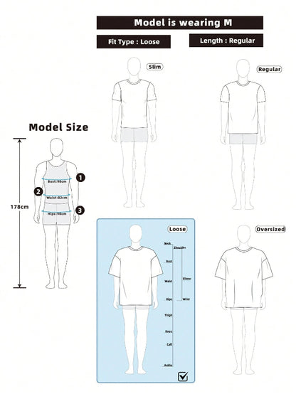 Men's Skull Round Neck Short Sleeve Printed Simple T-Shirt