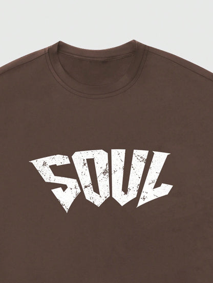 Men's Skull Round Neck Short Sleeve Printed Simple T-Shirt