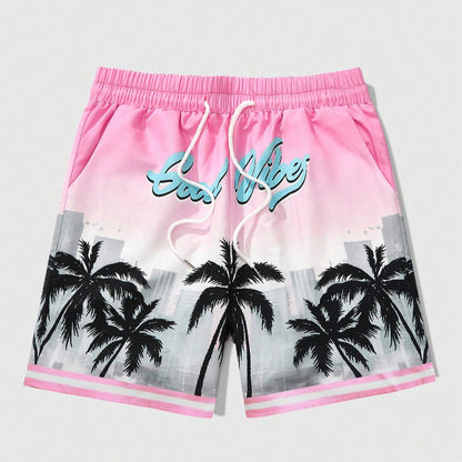 Men's Street Life Coconut Tree Print Shorts
