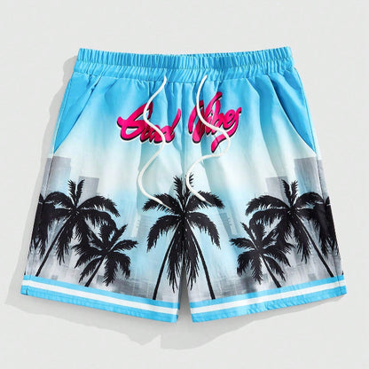 Men's Street Life Coconut Tree Print Shorts