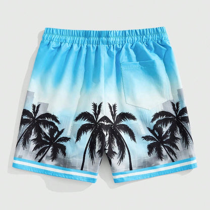 Men's Street Life Coconut Tree Print Shorts