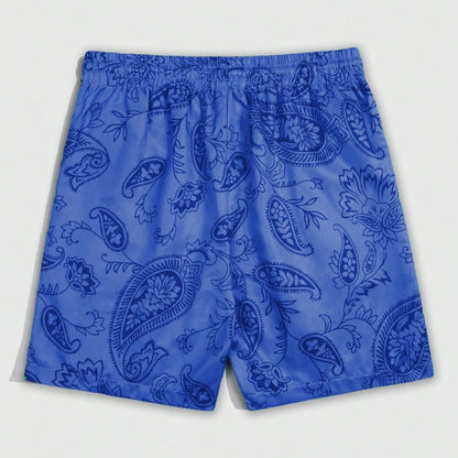 Men's Skull Print Drawstring Waist Casual Shorts