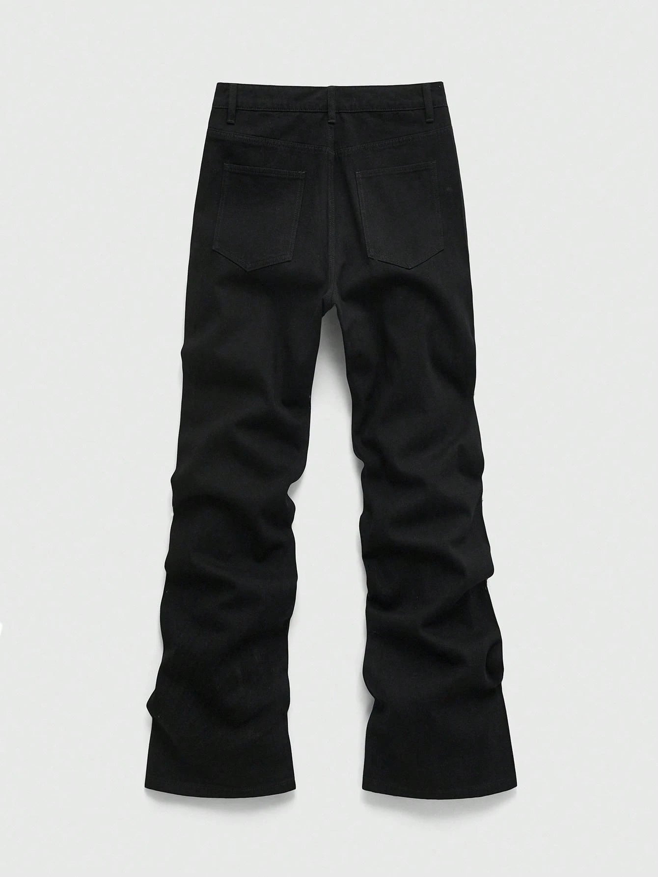 Men's Rhinestone Cross Graphic Slant Pocket Denim Jeans