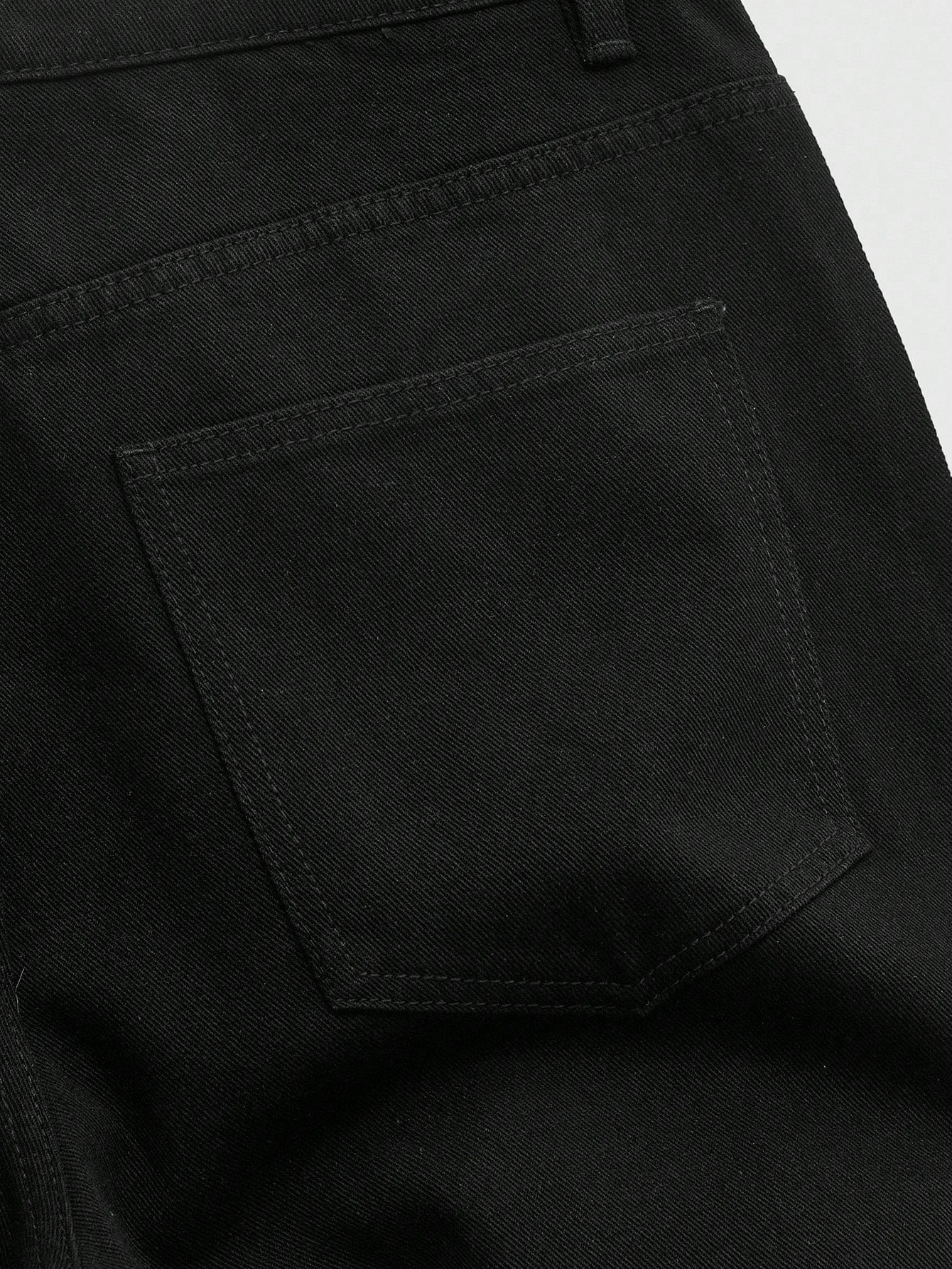 Men's Rhinestone Cross Graphic Slant Pocket Denim Jeans