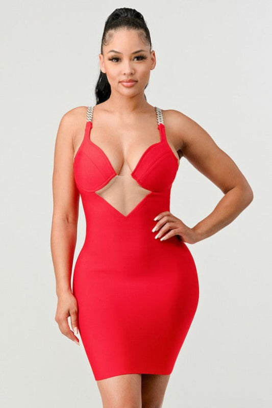 Spicy Bandage Mini Cocktail Dress