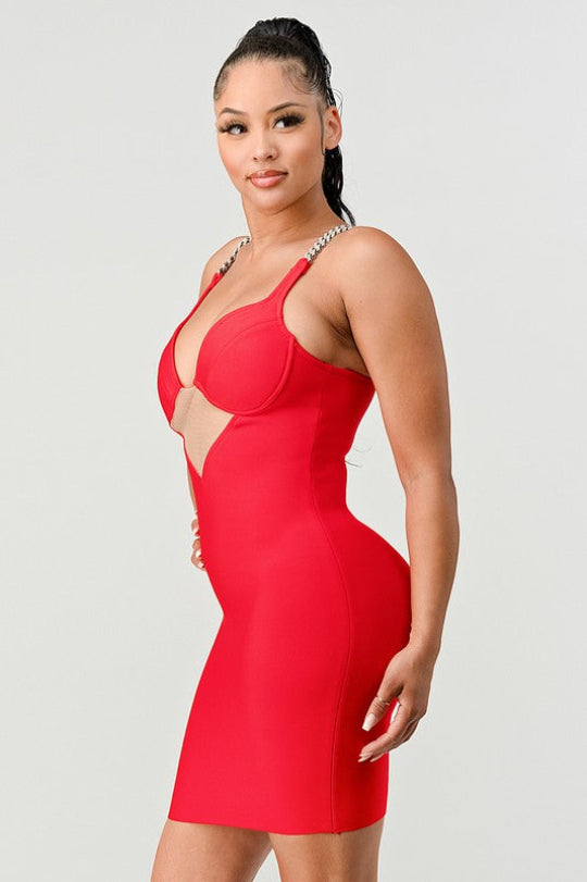 Spicy Bandage Mini Cocktail Dress