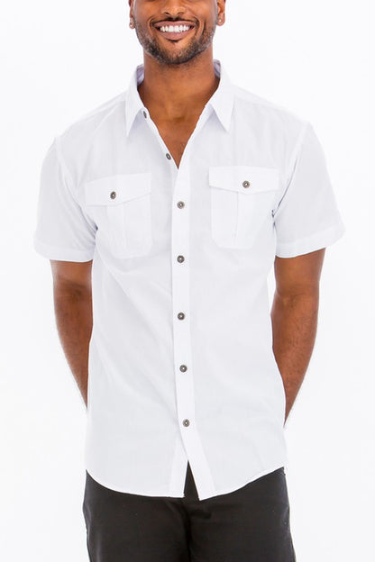 Classic Two Chest Pocket Button Down Shirt