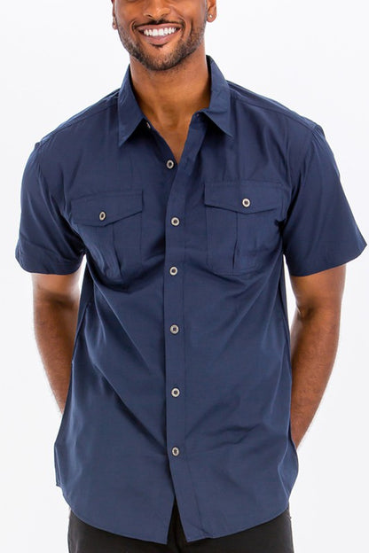 Classic Two Chest Pocket Button Down Shirt