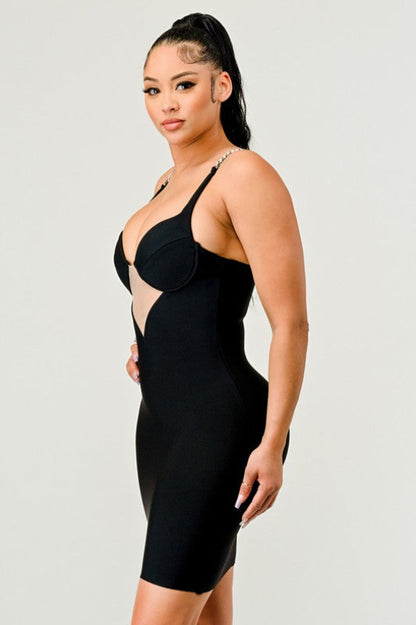 Spicy Bandage Mini Cocktail Dress