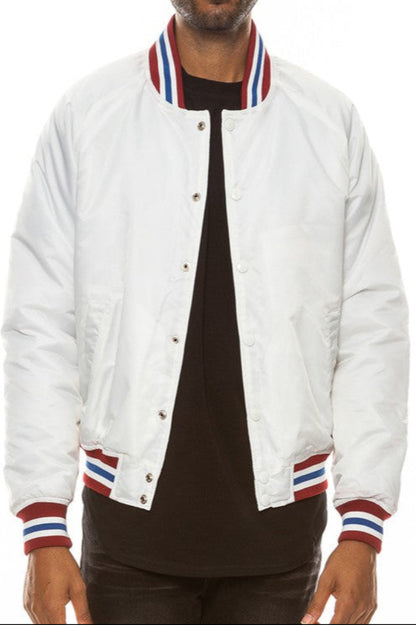 Men's Polyester Windbreaker Winter Bomber Jacket